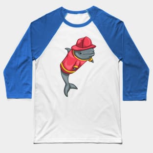 Dolphin Firefighter Fire department Baseball T-Shirt